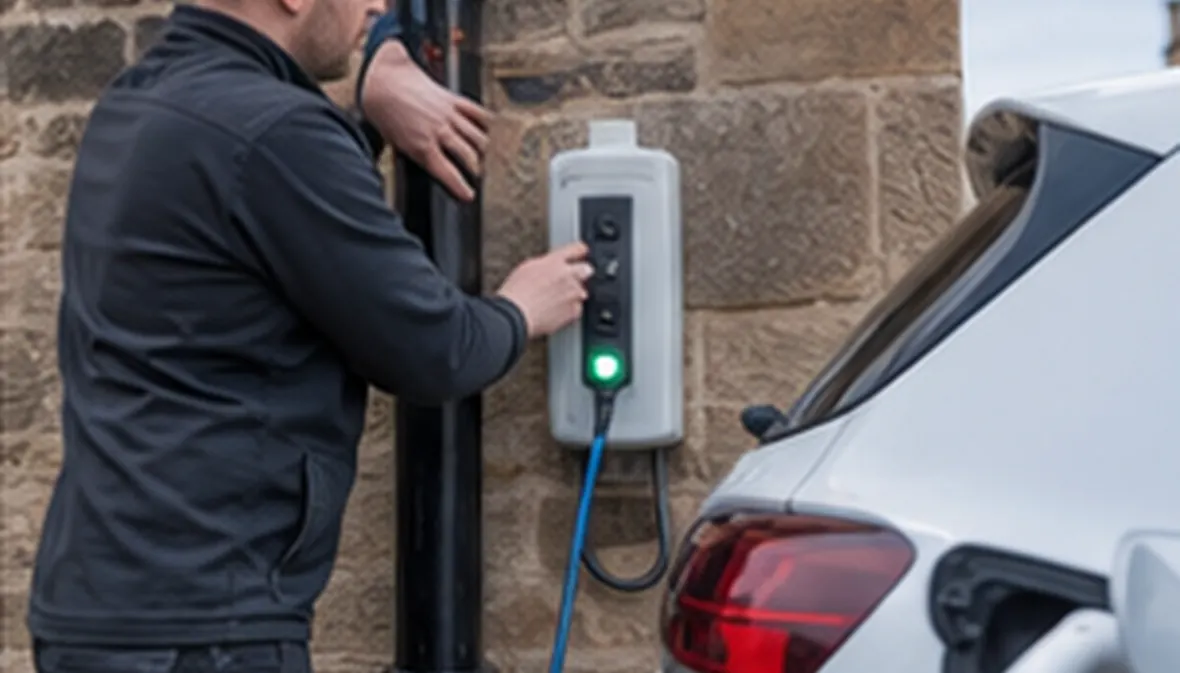 Illustrative EV charger installation