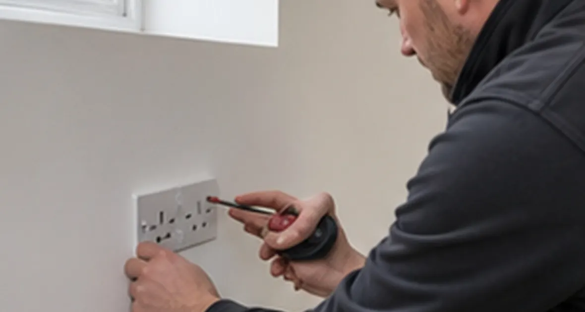 Illustrative socket, switch and lighting work