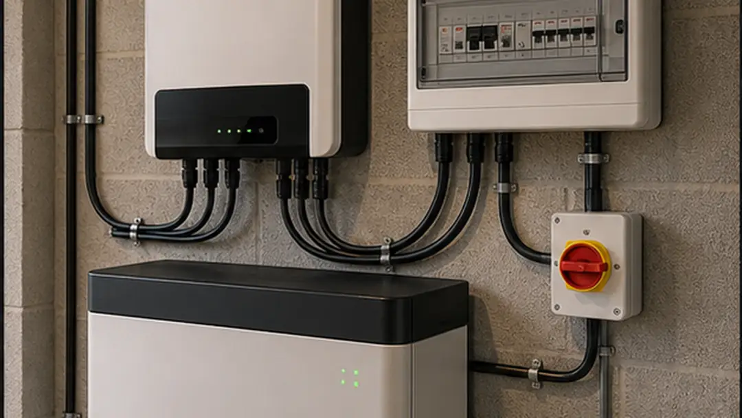 Illustrative battery storage installation work in Dundee