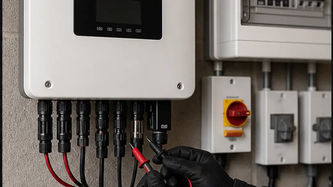 Illustrative solar pv maintenance work in Dundee