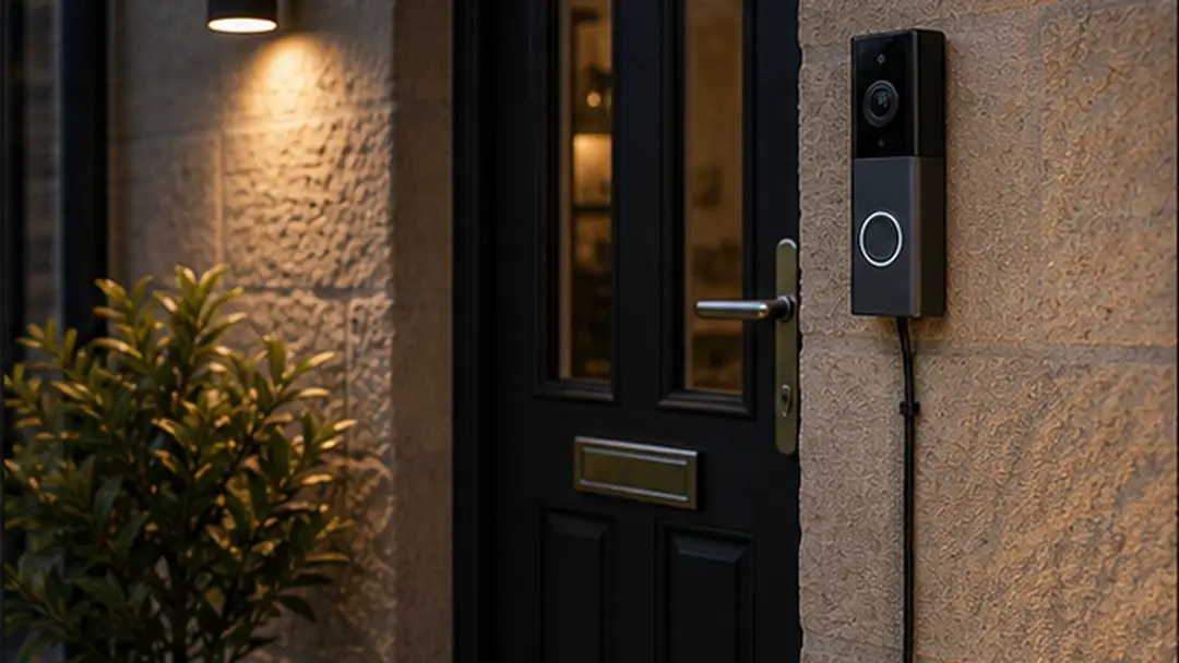 Finished video doorbell installation electrical work